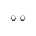 Simple Cute Huggie Circle 925 Sterling Silver Hoop Earrings