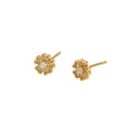 Sweet CZ Plum Blossom Flowers 925 Sterling Silver Stud Earrings