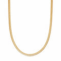 Minimalist Flat Herringbone Snake Chain Pure Metal 925 Sterling Silver Choker Necklace
