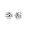 Mosang Stone 50 points 1 2 carat Bubble Thread Earrings 925 Silver Plated 14k Gold Earrings Rose Gold