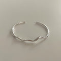Elegant Geometric Twist Mobius Bangle 925 Sterling Silver Bangle