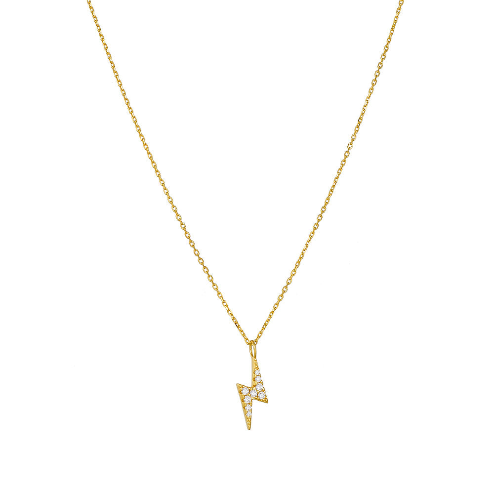 Casual CZ Lighting Gift 925 Sterling Silver Necklace
