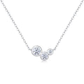 Elegant Moissanite Geometric Design 925 Sterling Silver Pendant Necklace