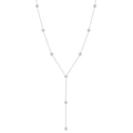 Star Tassel Lariat Necklace White Gold Color S925 Sterling Silver Long Y Necklace