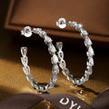 Holiday Waterdrop CZ 925 Sterling Silver Hoop Earrings
