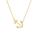 Simple Marine Style Anchor Pendant Jewelry 925 Sterling Silver Necklace