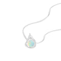 Elegant Irregular Opal Stone Design S925 Sterling Silver Necklace
