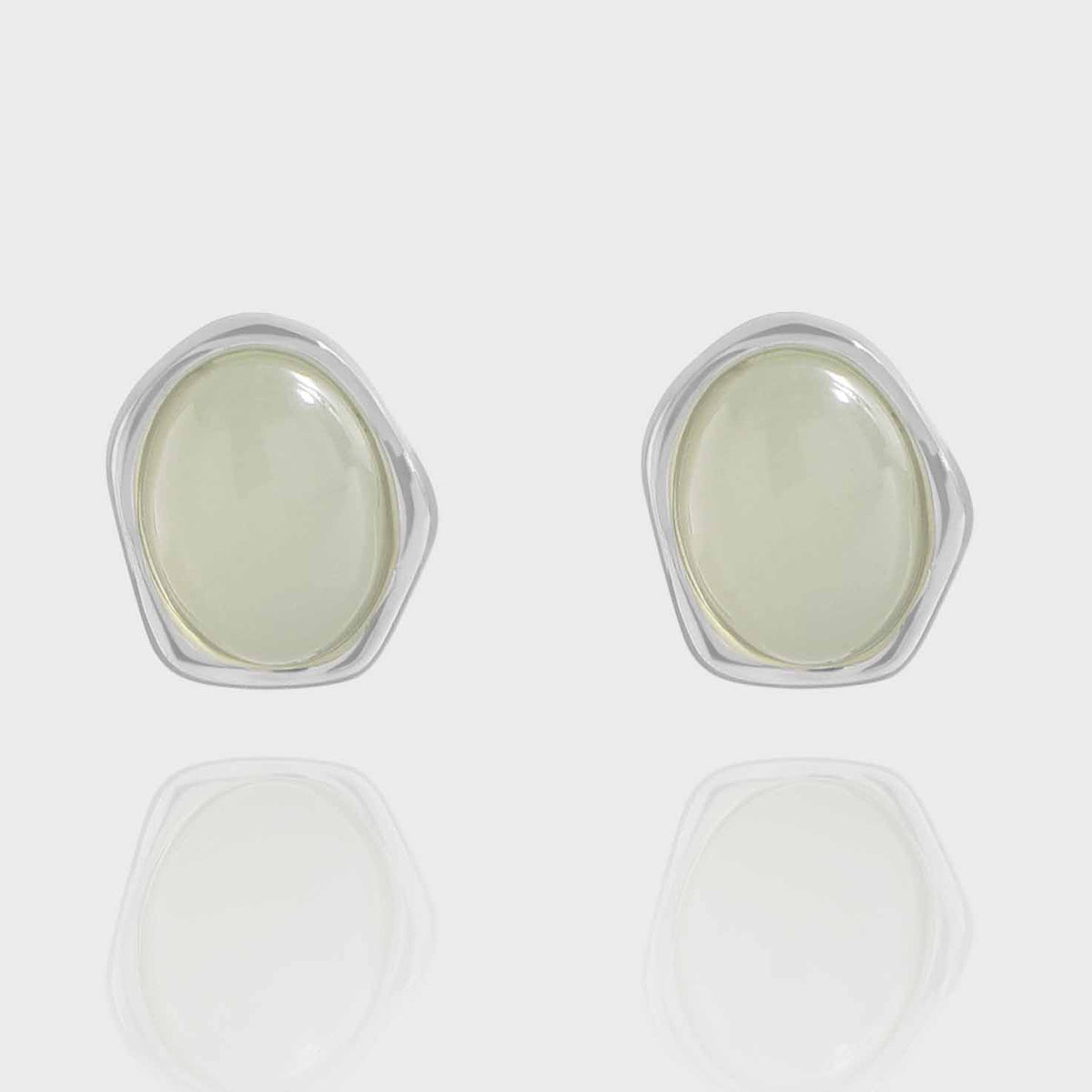 Fashion Green CZ Grape 925 Sterling Silver Stud Earrings