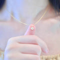 Women Cute Mini CZ Flower 925 Sterling Silver Necklace