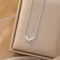 Honey Moon Sweet Three Flying Butterfly 925 Sterling Silver Necklace