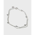 silver jewelry personalized minimalist S925 pure silver bead chain double-layer bracelet student women's bracelet chain decoration