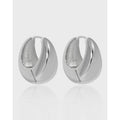 Elegant Minimalist U-Shape Design 925 Sterling Silver Hoop Earrings