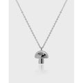 Elegant Mushroom 925 Sterling Silver Chain Pendant Necklace