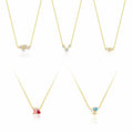 Women Elegant Natural Pearls CZ Star 925 Sterling Silver Necklace