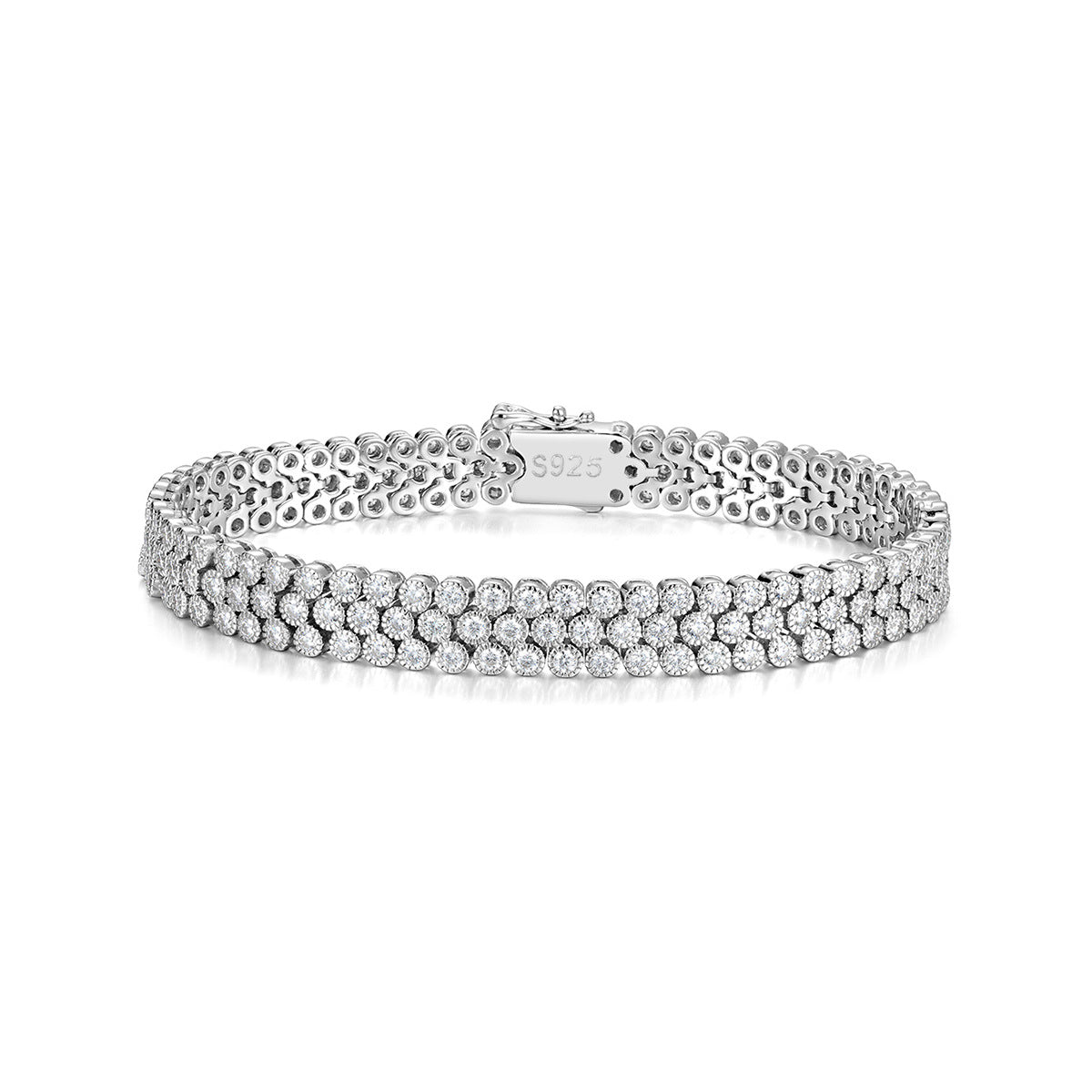 Simple Elegant and Versatile: Moissanite 925 Sterling Silver Bracelet