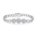 Mossanite Openwork Circle Bracelet for Women Unique Design 925 Sterling Silver Bracelet
