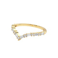 Modern Minimalist Fashion Jewelry Geometric Irregular Cubic Zirconia 925 Sterling Silver Micro Set Baguette Round Clear Stone Ring