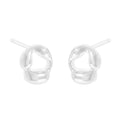 Women Elegant Modern Design Fashion Jewelry Geometric Heart Shape Minimalist 925 Sterling Silver Stud Earrings