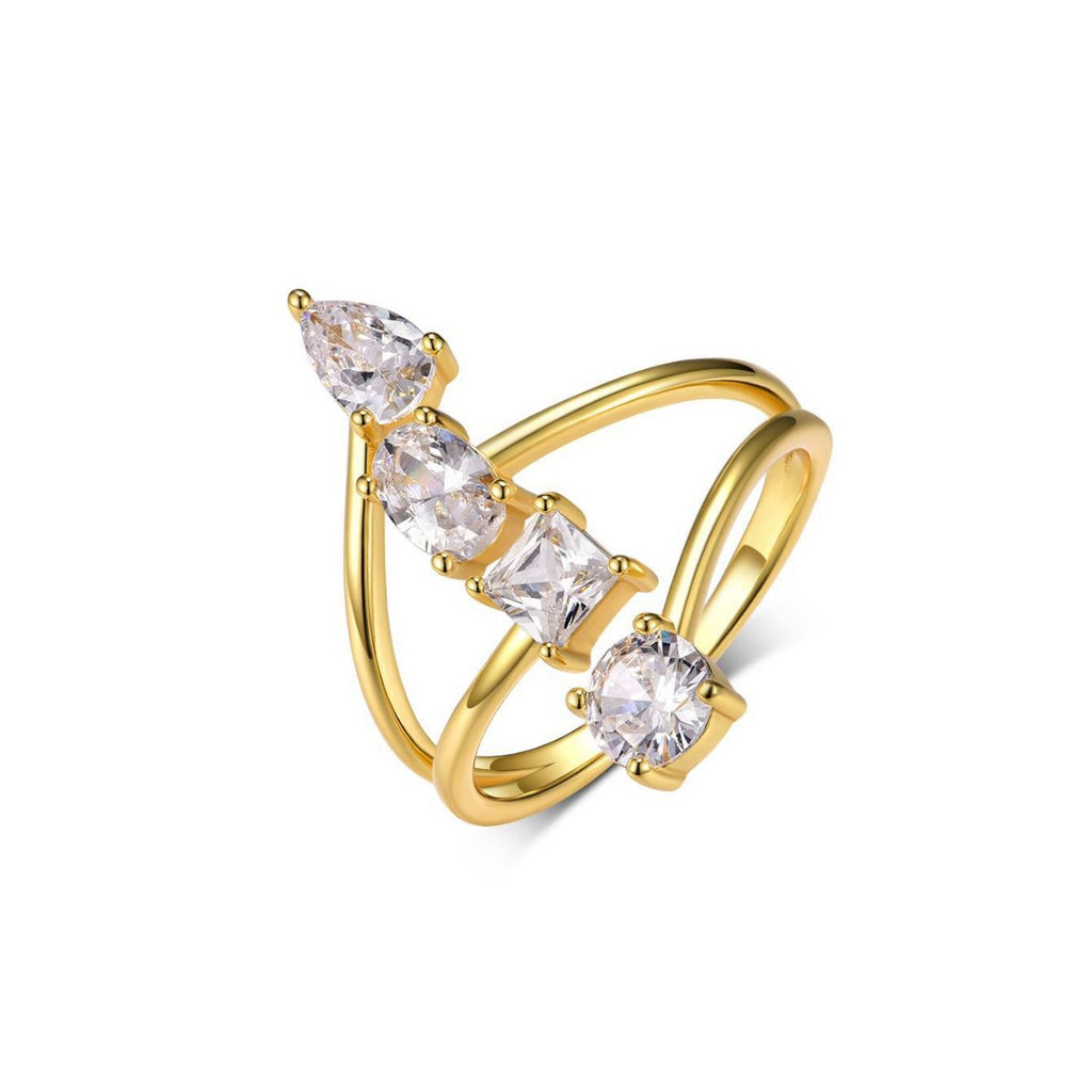 Assorted Shaped Moissanite For Women 925 Sterling Silver Ring