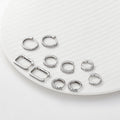 Minimalist Geometric CZ Luxury S925 Sterling Silver Hoop Earrings