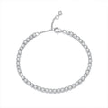 Cubic Zirconia Tennis Bracelet with Full Diamond Zircon Design in White Gold Fashion Style S925 Sterling Silver for Women and Men 2025 New Gift Beautiful Elegant