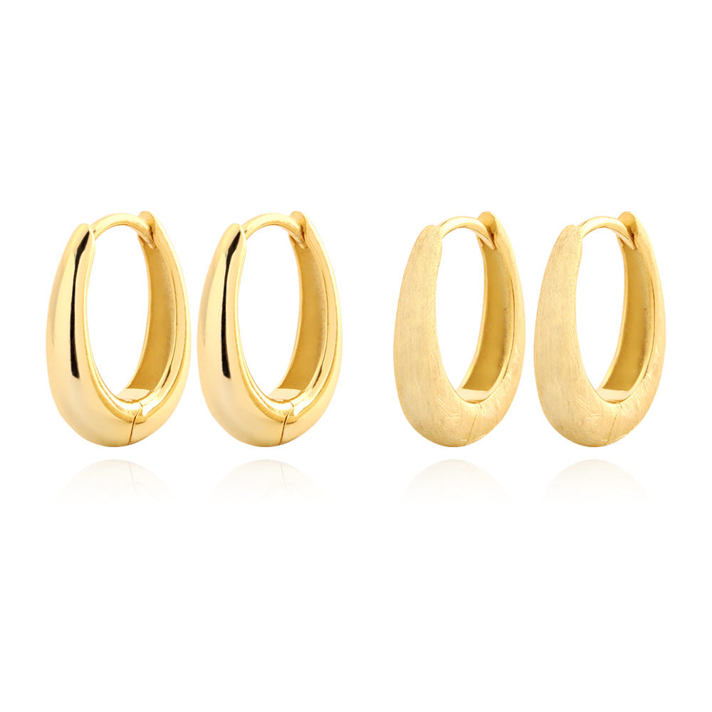Modern Teardrop 925 Sterling Silver Huggie Hoop Earrings