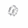 Mobius Twist Pure Metal Women Men Anniversary Birthday Gift S925  Silver Adjustable Couple Ring