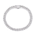 Mossanite Geometric Cuban Link 925 Sterling Silver Bracelet