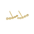 Minimalist Geometric Line and Dot Design 925 Sterling Silver Earrings