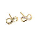 Infinity Symbol Cubic Zirconia Earrings 925 Sterling Silver Stud Earrings