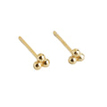 Geometric Design Featuring Three Beads  925 Sterling Silver Earrings