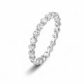 Sparkling Cubic Zirconia 925 Sterling Silver Round Ring