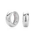 Modern Minimalist Smooth Finish Gold Plated 925 Sterling Silver Huggie Earrings