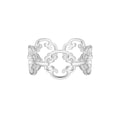 Fine Jewelry Gift Geometric Chinese Knot Cloud Pattern Adjustable 925 Sterling Silver Ring
