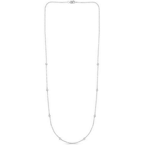 14K White Gold Diamonds by the Yard Necklace