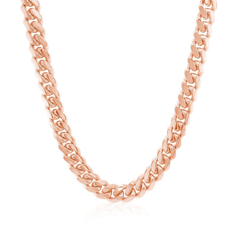 14k Rose Gold Classic Miami Cuban Solid Chain (6.10 mm)