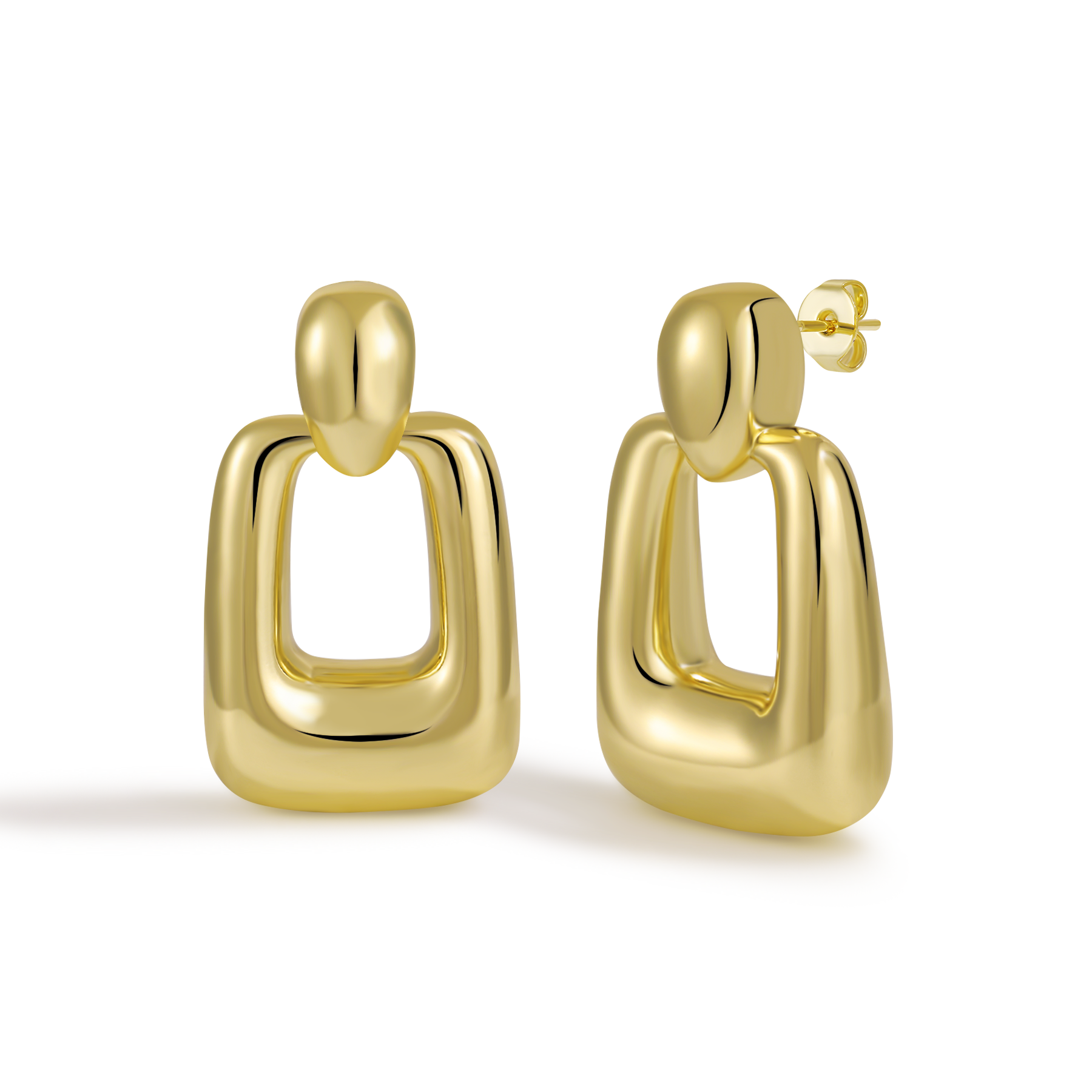 Classic Spherical Ball Stud Earrings with High-polish Finish