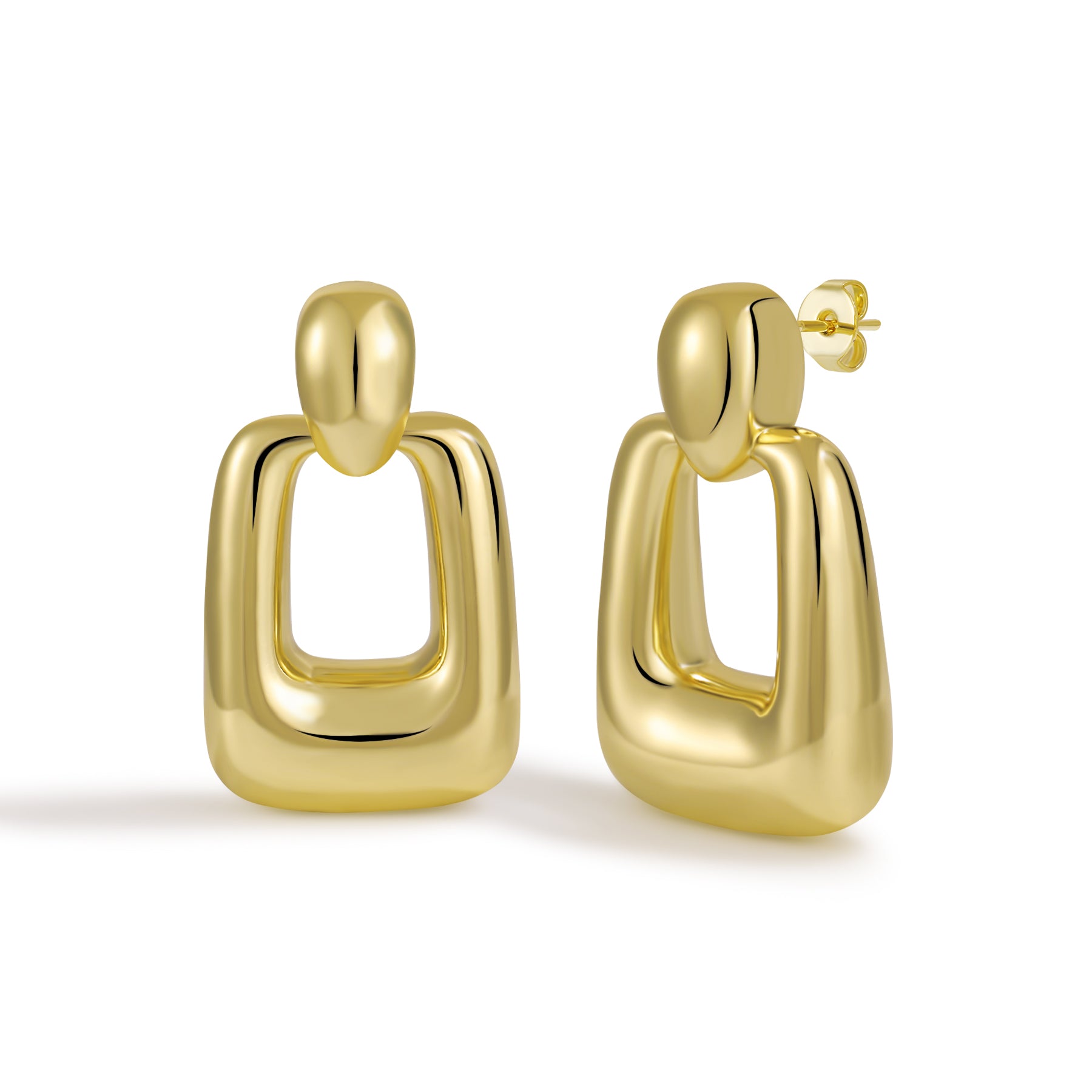 Classic Spherical Ball Stud Earrings with High-polish Finish