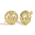 Artistic Textured Swirl Pattern Hoop Earrings with Dynamic Movement