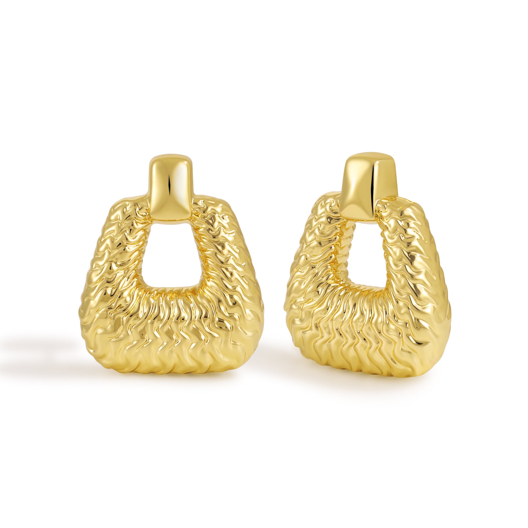 Delicate Thin Twisted Wire Oval Frame Earrings with Lightweight Design
