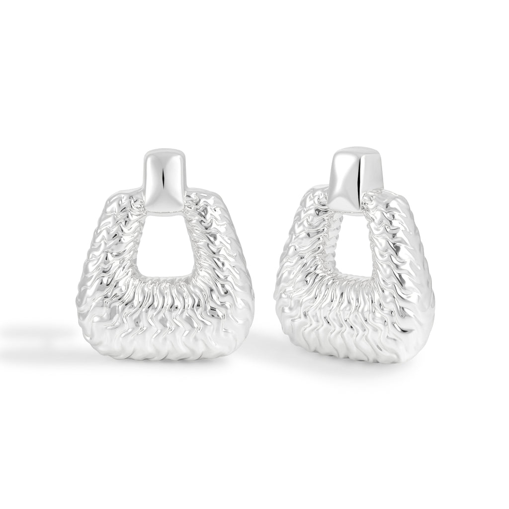 Delicate Thin Twisted Wire Oval Frame Earrings with Lightweight Design