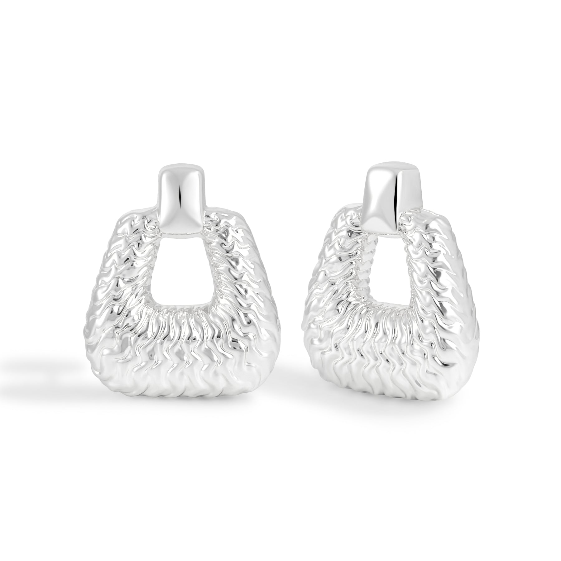 Delicate Thin Twisted Wire Oval Frame Earrings with Lightweight Design