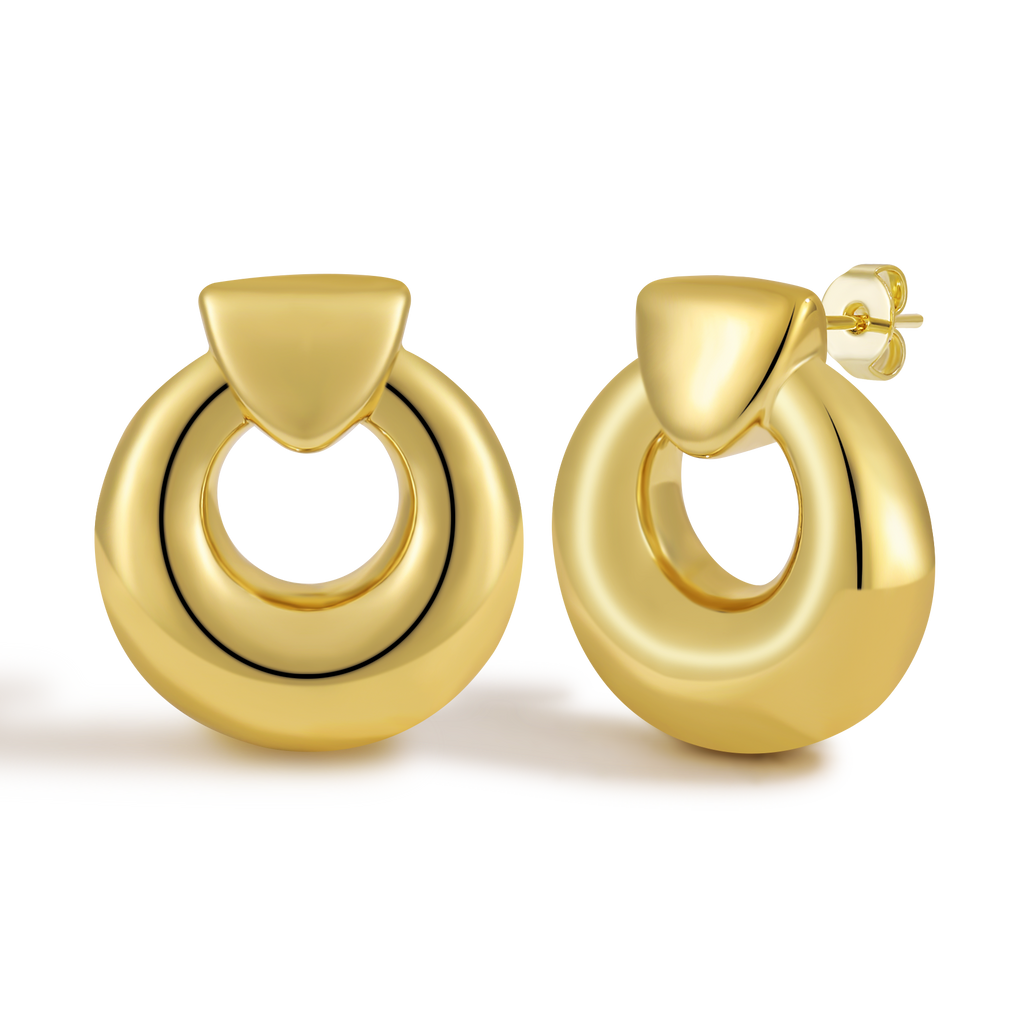 Artisanal Textured Small Oval Frame Earrings with Handcrafted Appeal