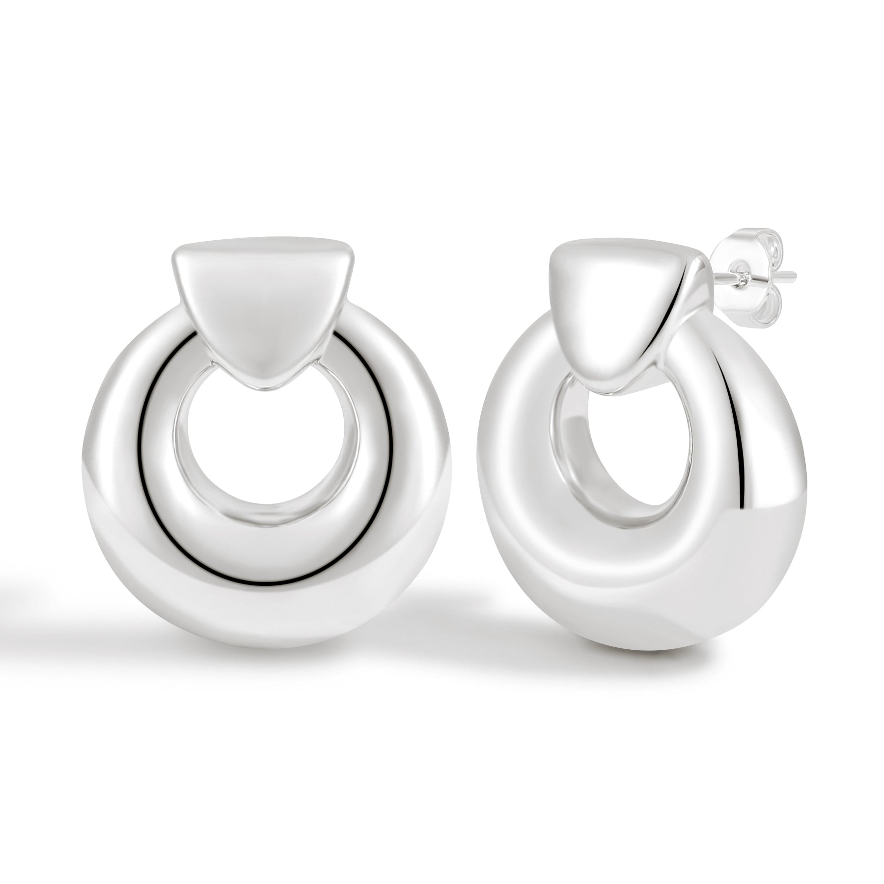 Artisanal Textured Small Oval Frame Earrings with Handcrafted Appeal