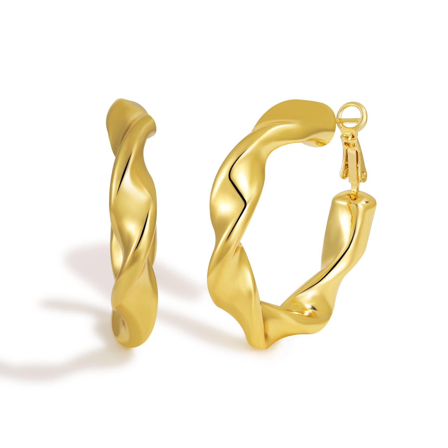 Nautical Inspired Twisted Rope Detail Teardrop Frame Earrings with Marine Elements