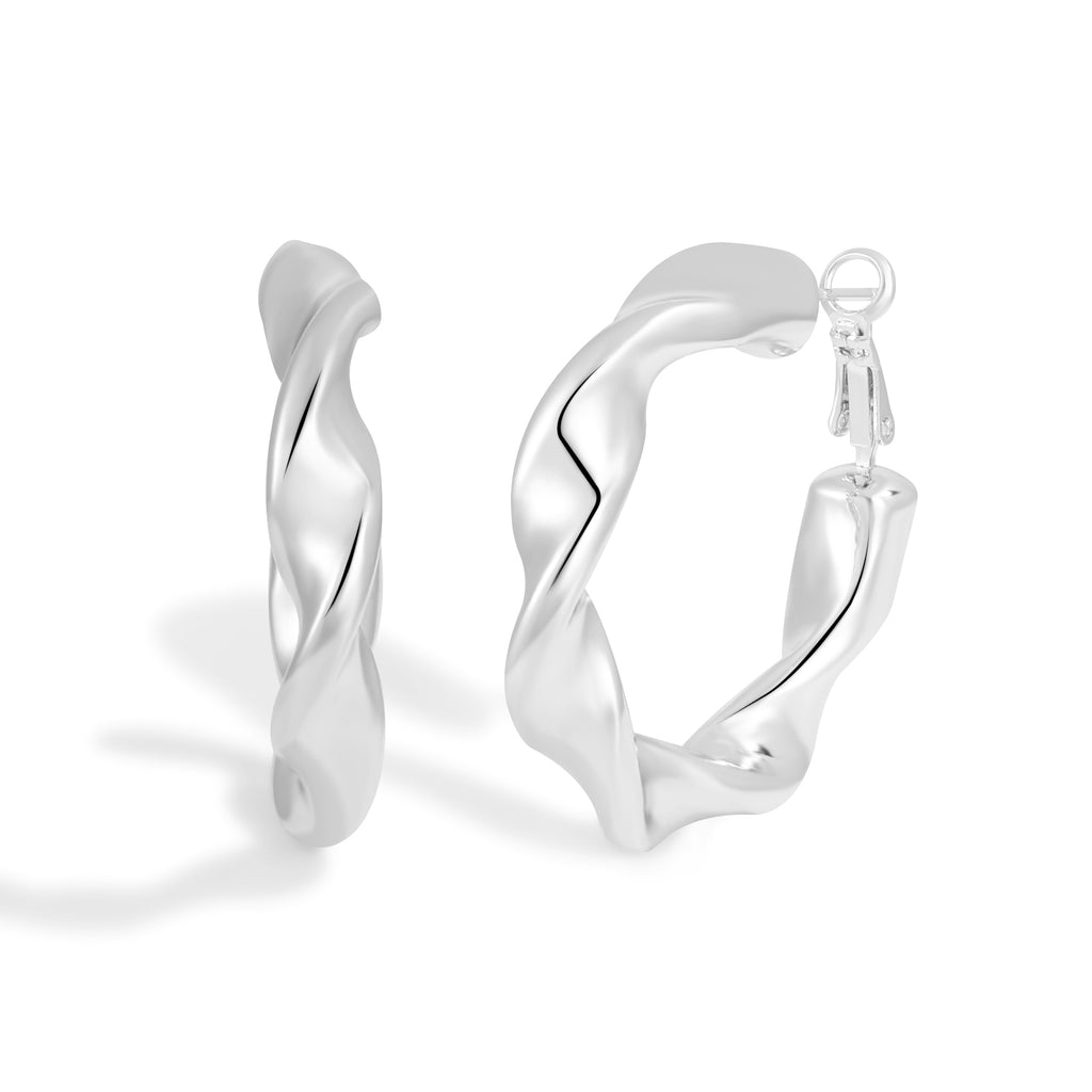Nautical Inspired Twisted Rope Detail Teardrop Frame Earrings with Marine Elements
