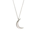 New Crescent Moon 925 Sterling Silver Necklace