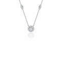 Mossanite Star-Shaped Pendant in 925 Sterling Silver  Collarbone Necklace