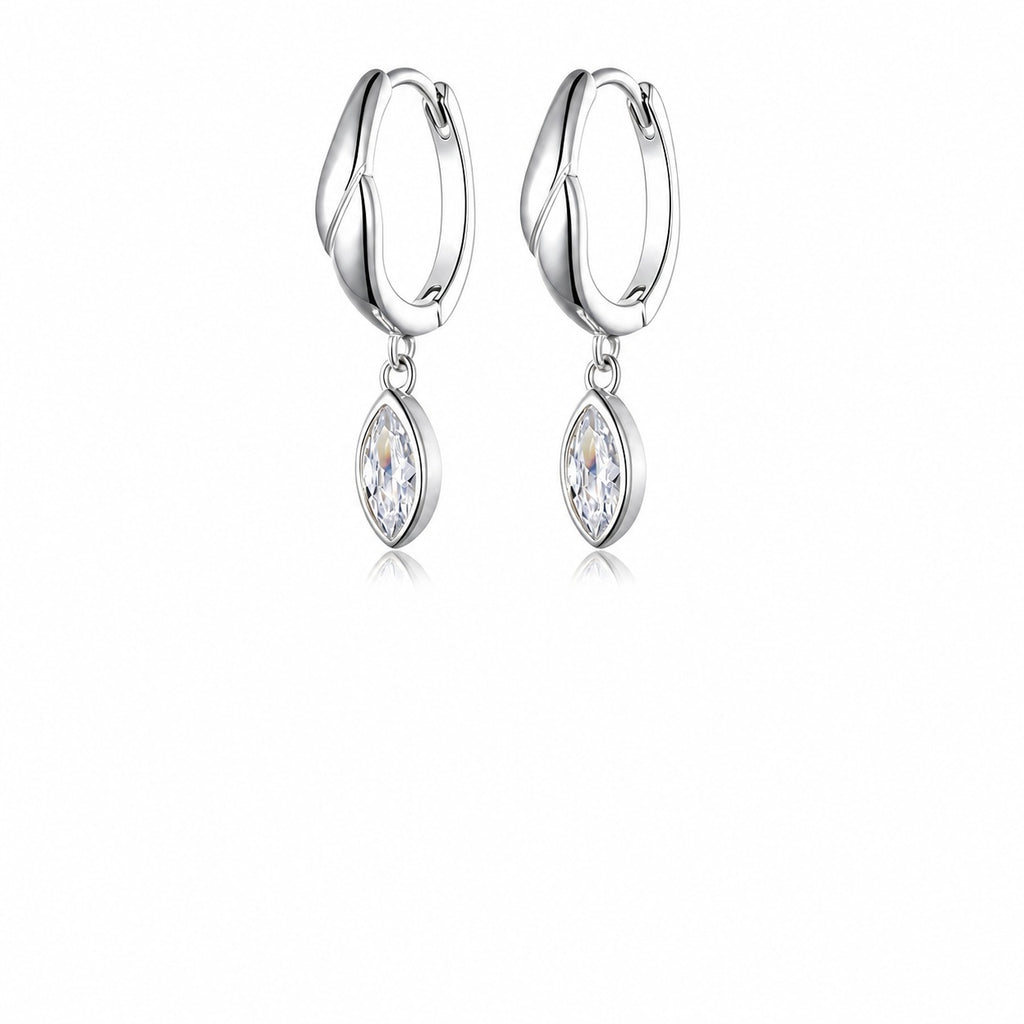 Minimalist Lightly Luxurious Moissanite Pendant   925 Sterling Silver Stud Earrings