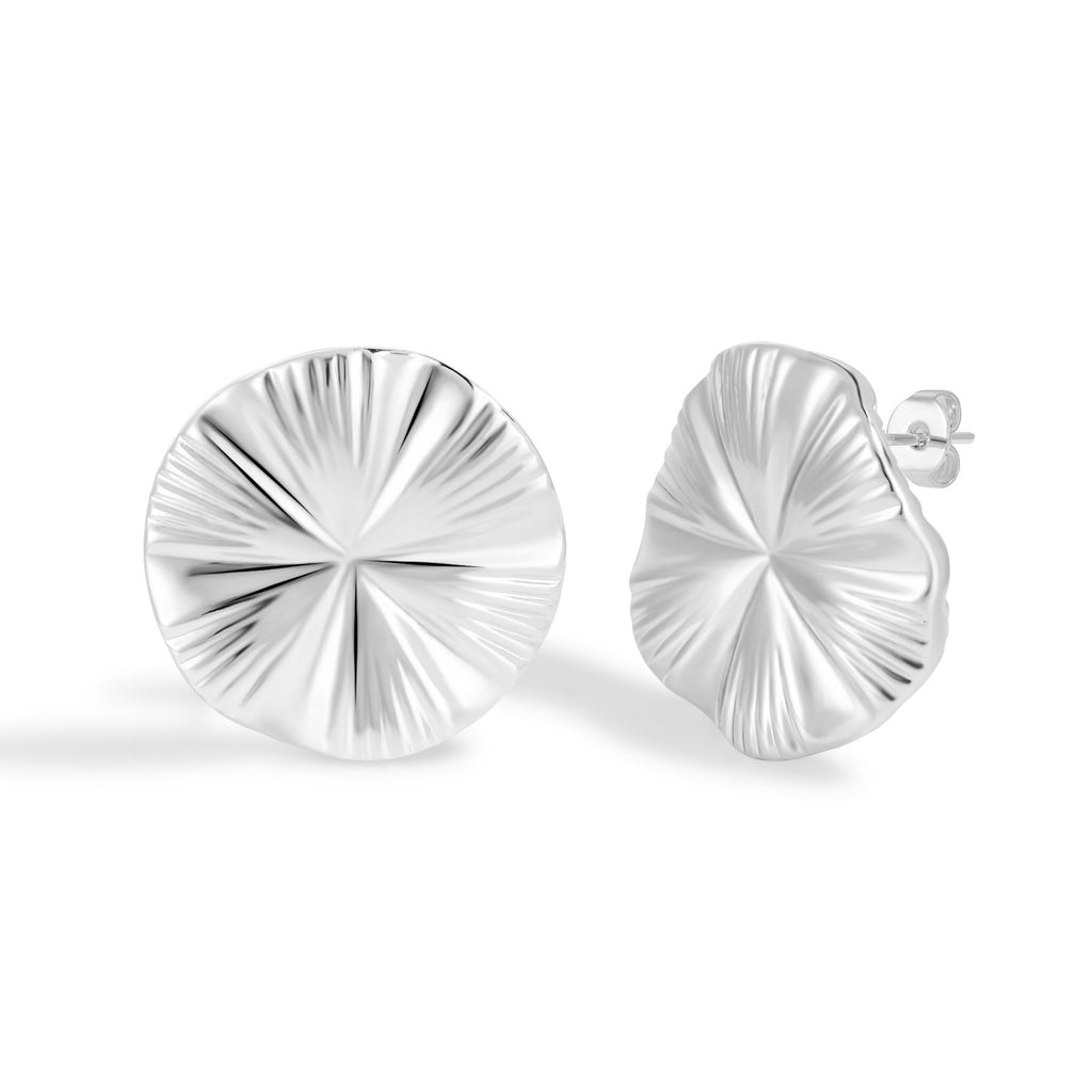 Modern Twisted Open Circle Stud Earrings with Dynamic Movement